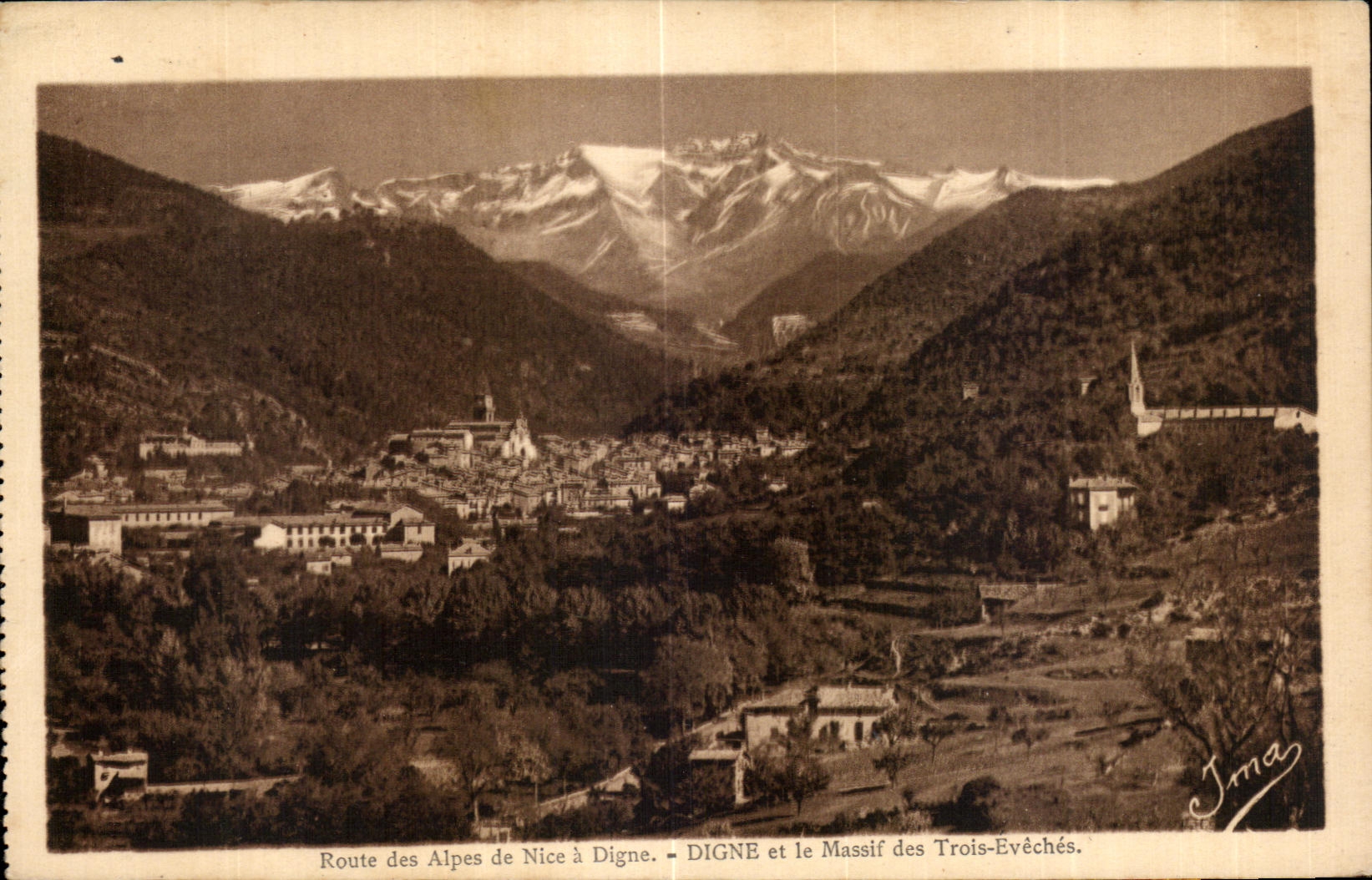 CPA Route the Alps of Nice has Digne