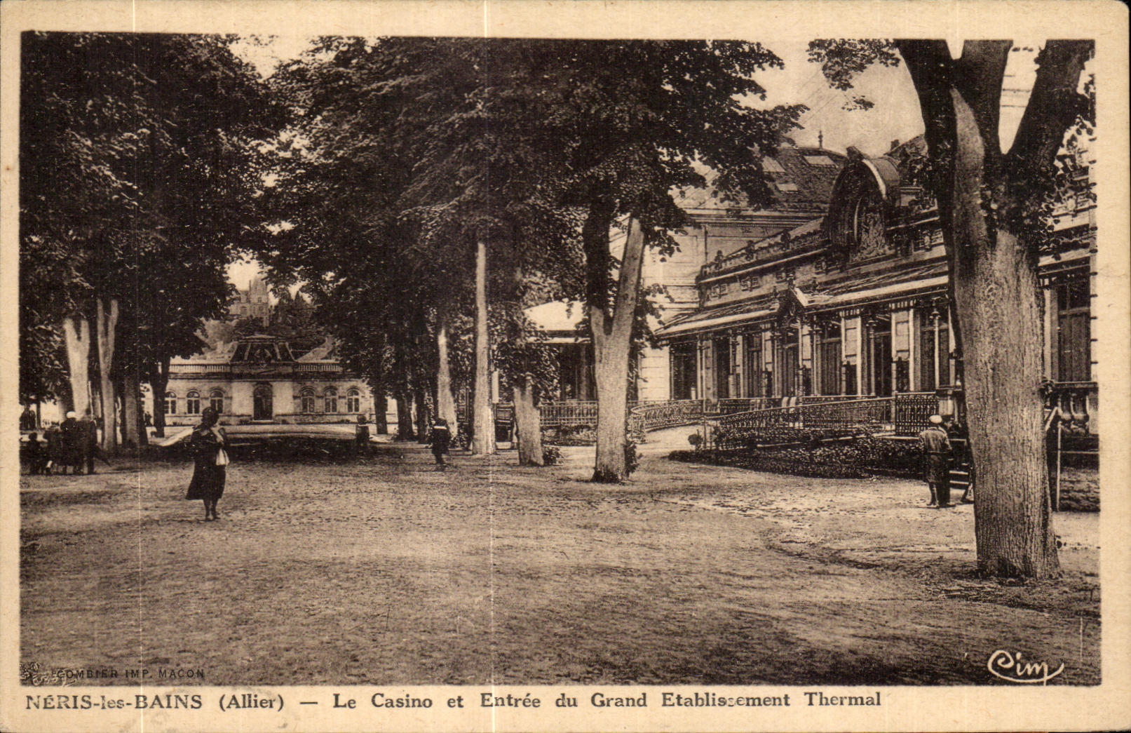 CPA Neris Les Bains Allier Le Casino et Entree Grand Etaliissement Thermal