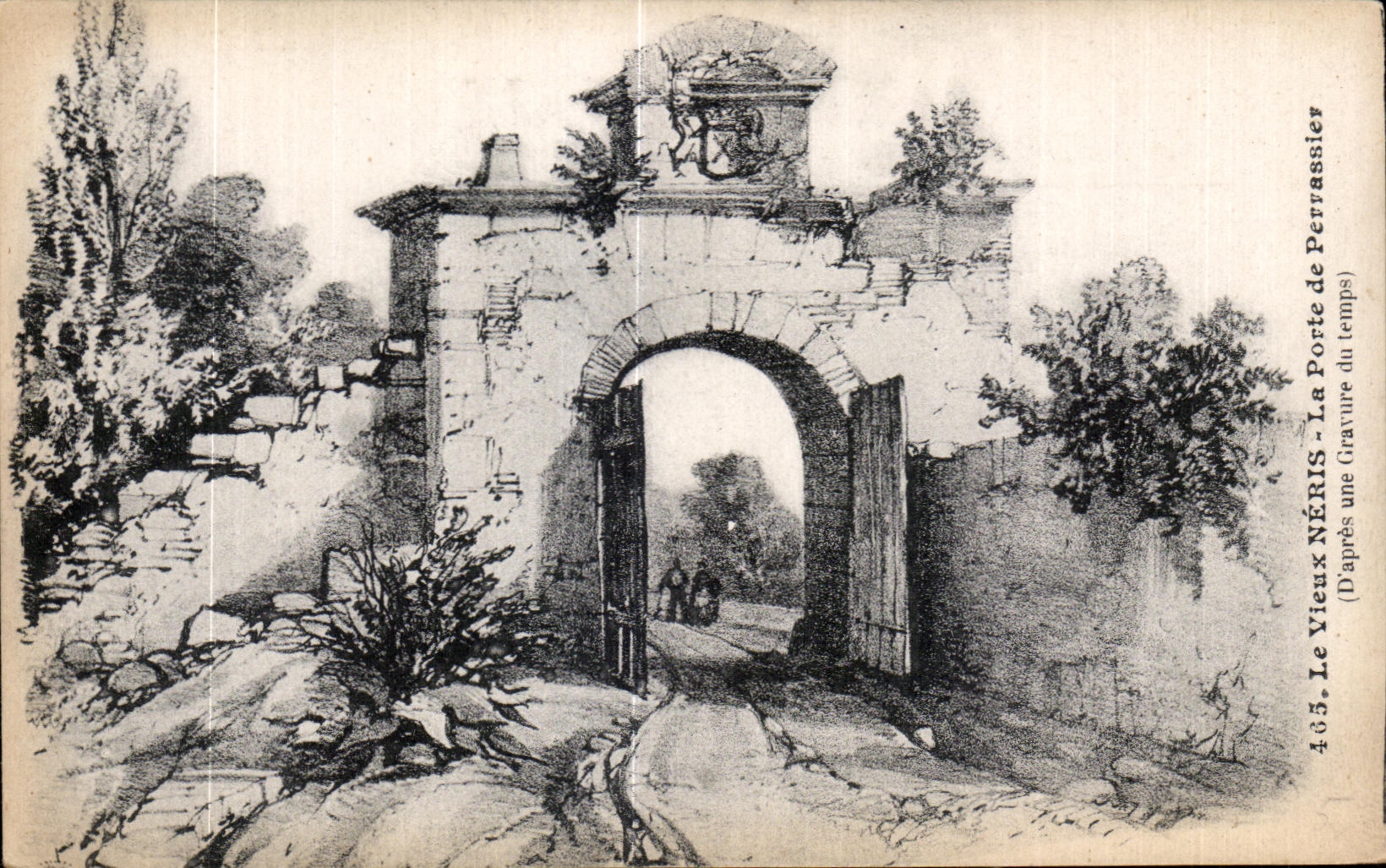 CPA the Neris Old man Les Bains