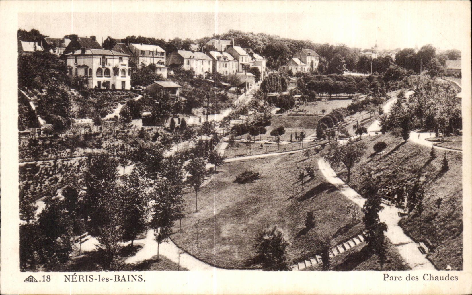 CPA Neris les Bains Pare des Chaudes