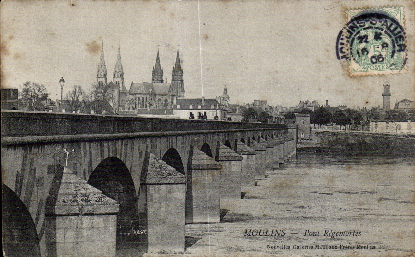 CPA Moulins Regemortes Bridge