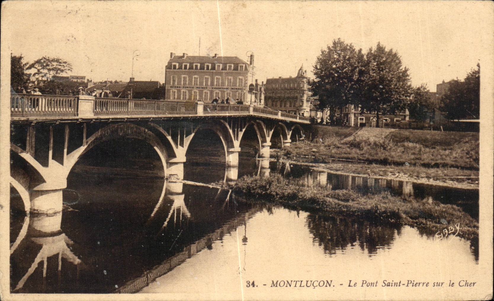 CPA Montlucon Le holy Bridge Pierre Expensive