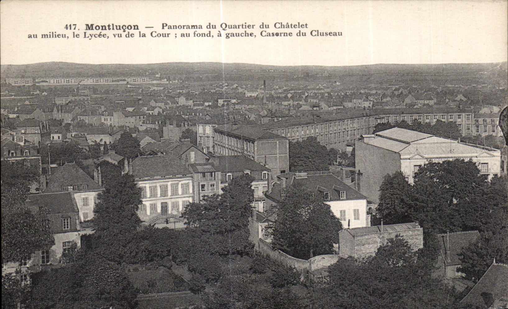 CPA Montlucon Panorama of the District of Chatelet