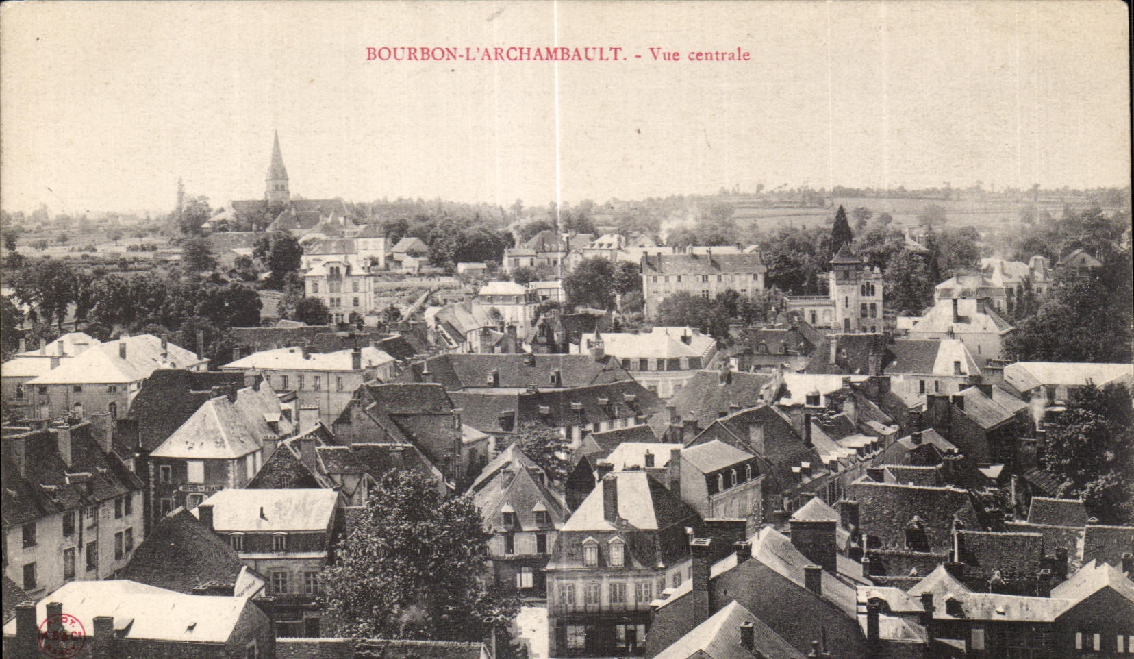 CPA Bourbon l Archambault Allier Vue Centerale