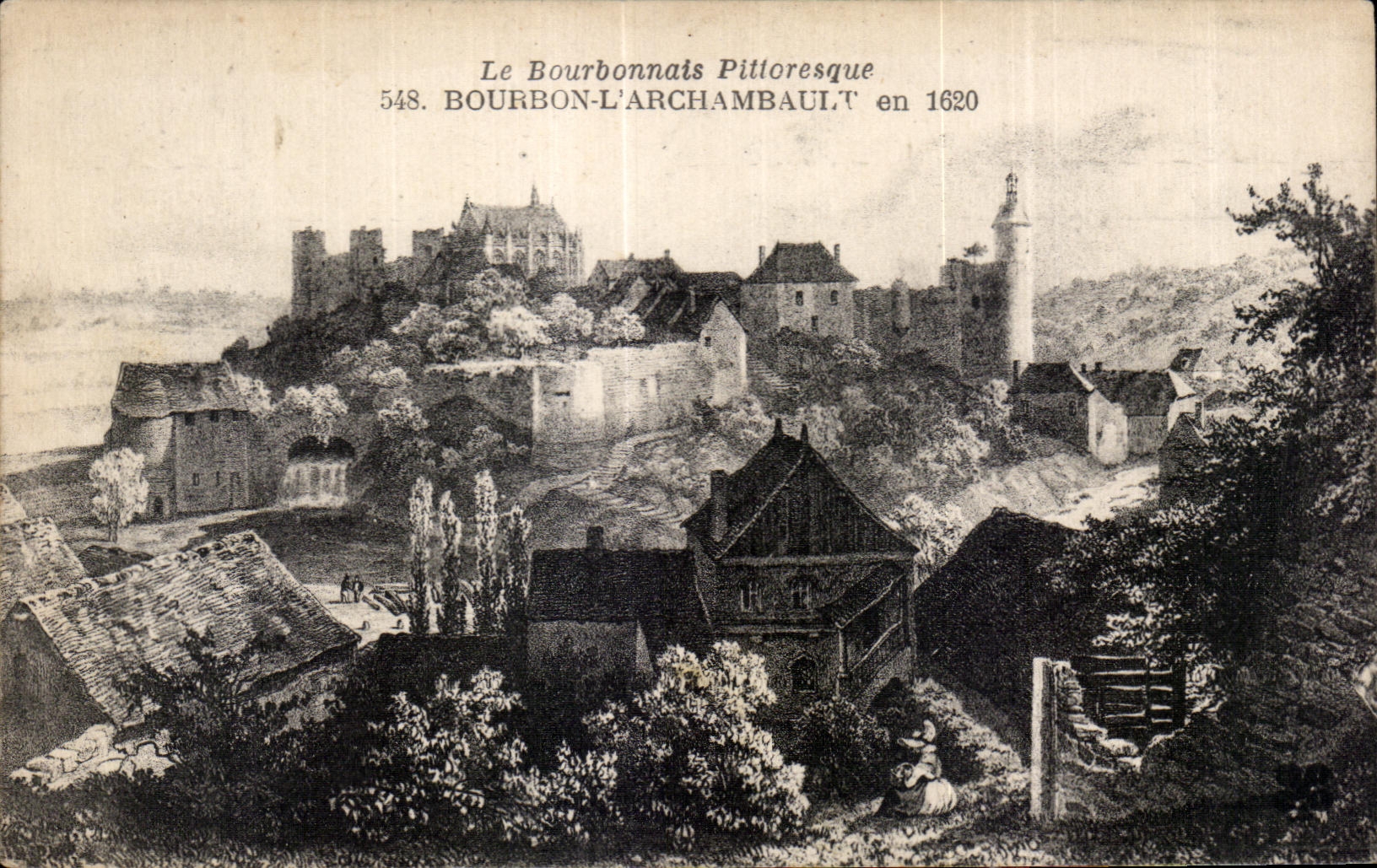 CPA Picturesque Bourbonnais borbon archambault in 1620