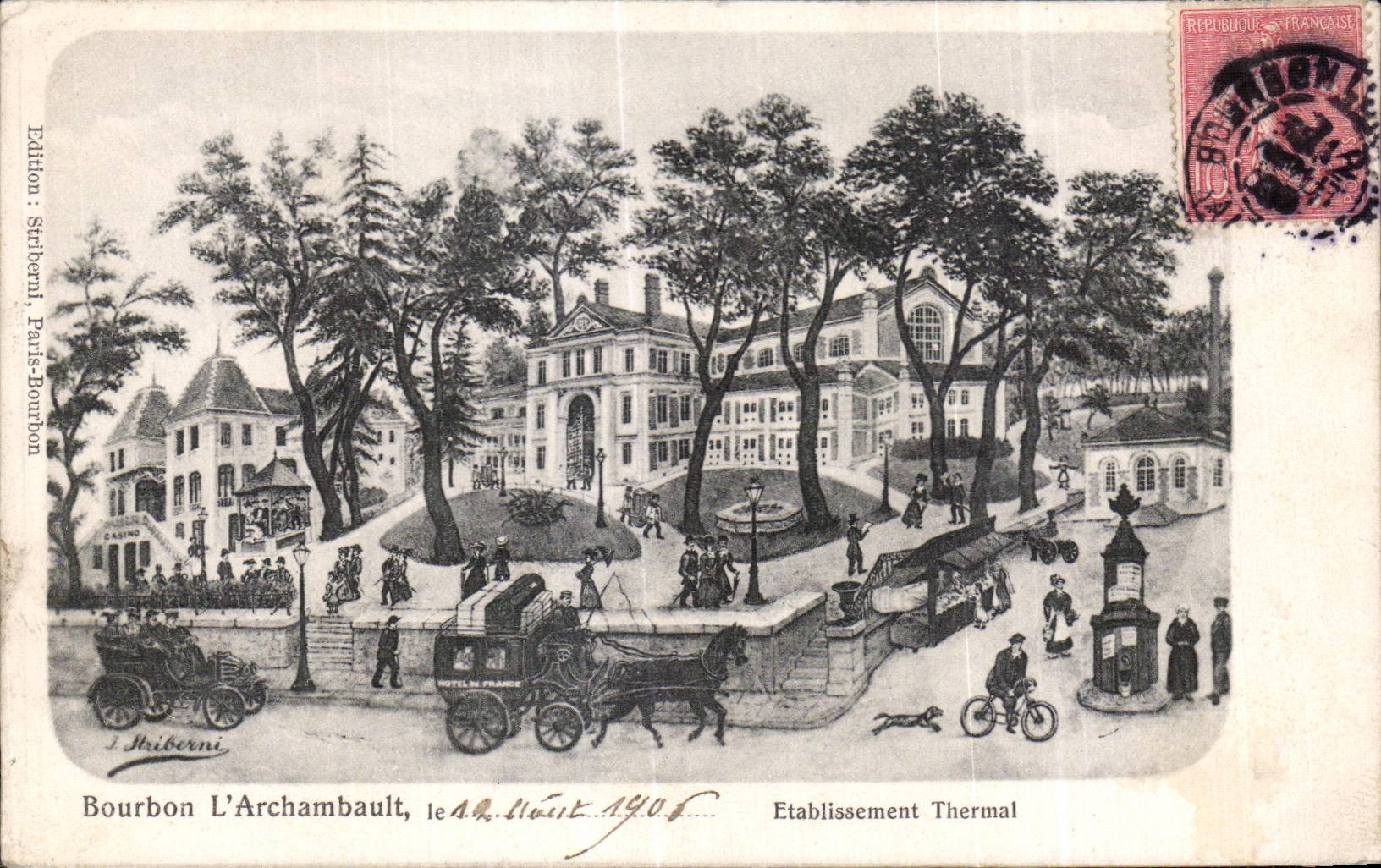 CPA Bourbon l Archambault Etablissement thermal
