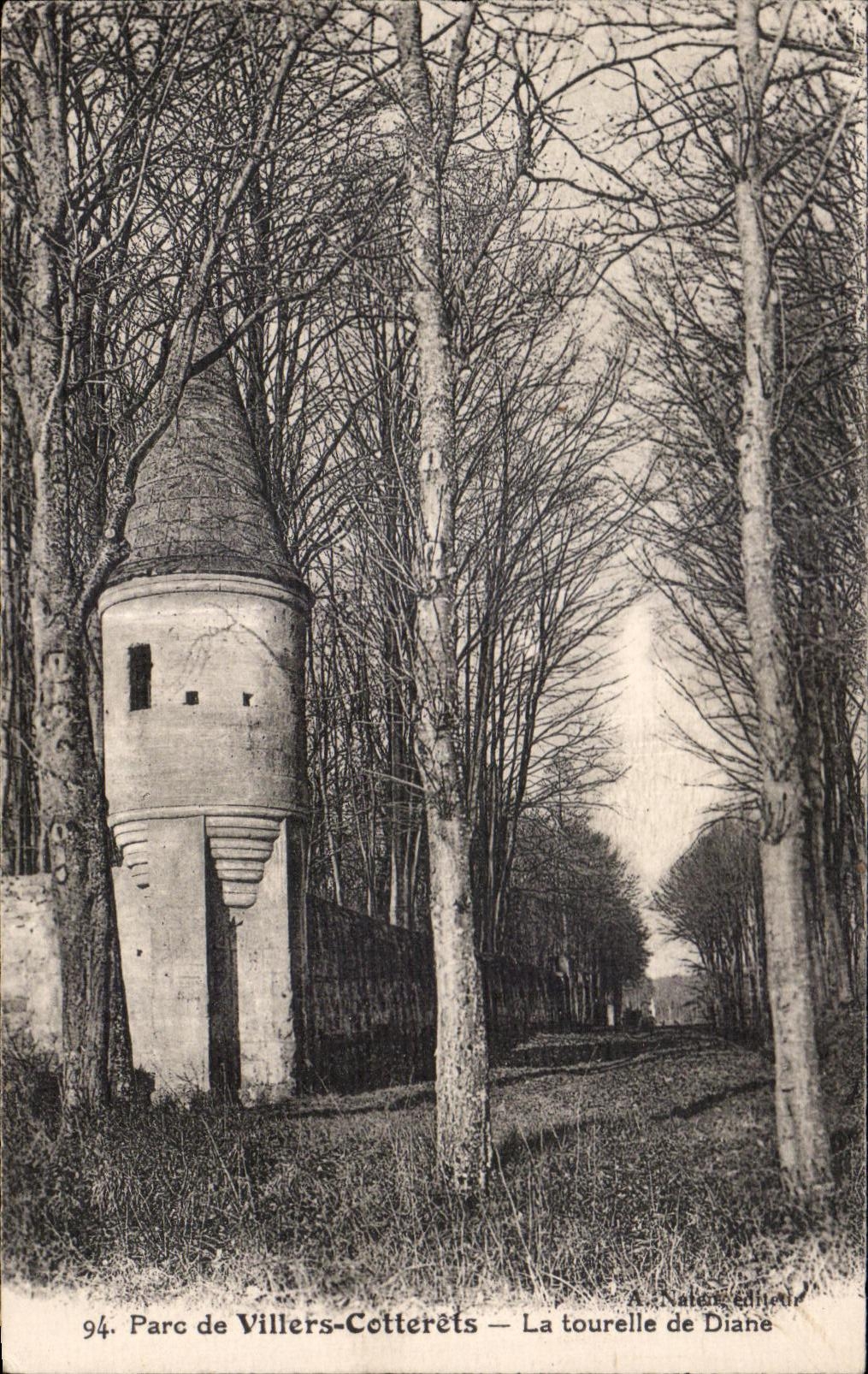 CPA Park of Villers Cottererts the turret of Diane