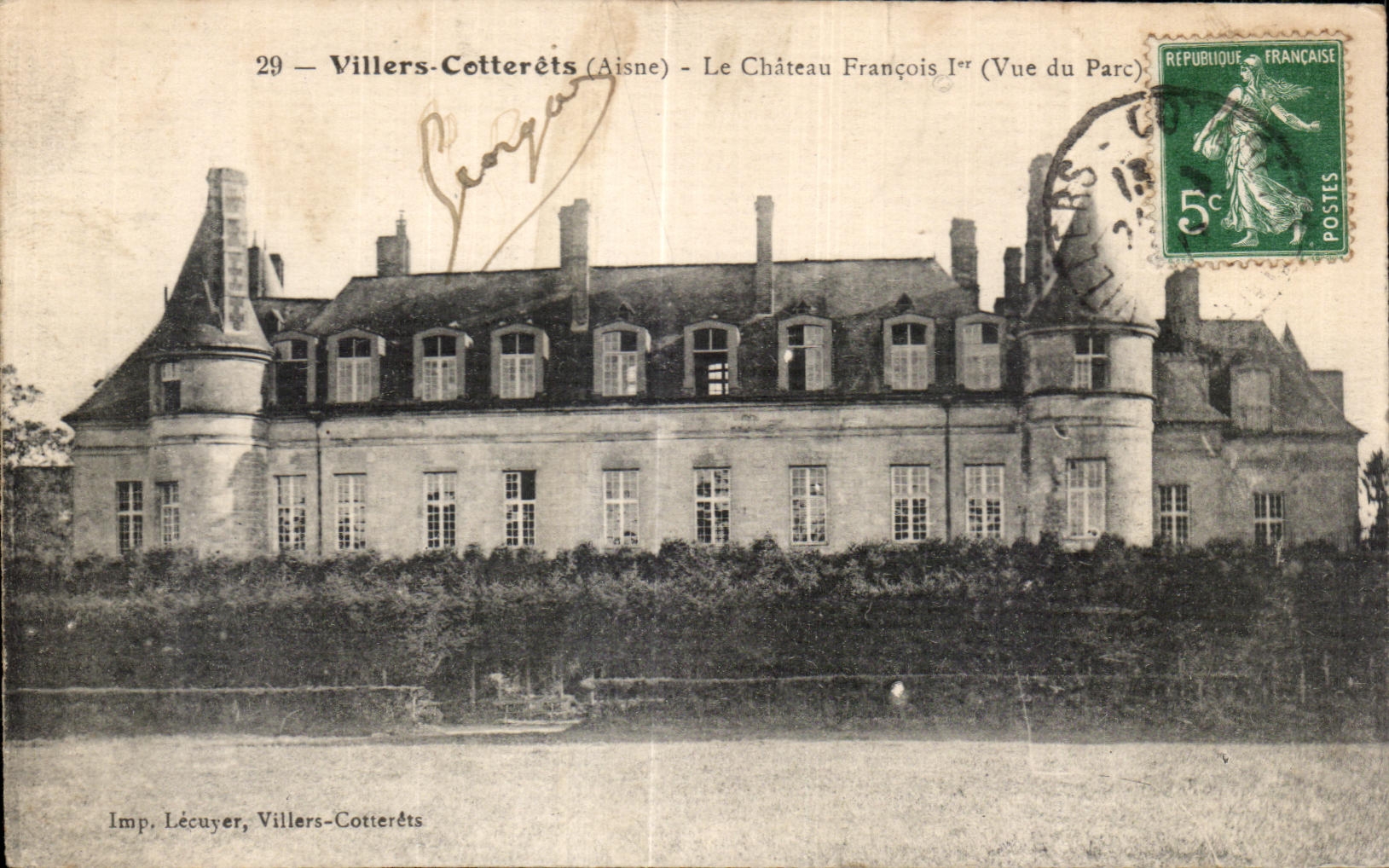 CPA Villers Cotterets Aisne Le Francois Castle