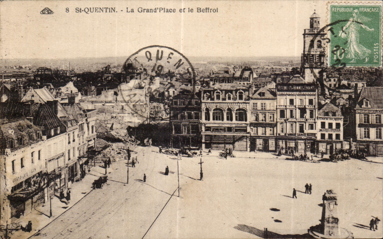 St Quentin de CPA que el grande coloca y el bettroi