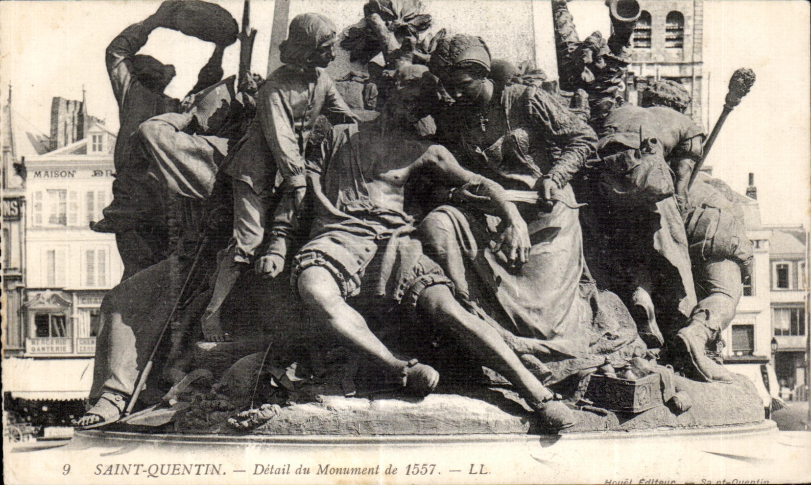 Detalle del Saint Quentin de CPA del monumento de 1557