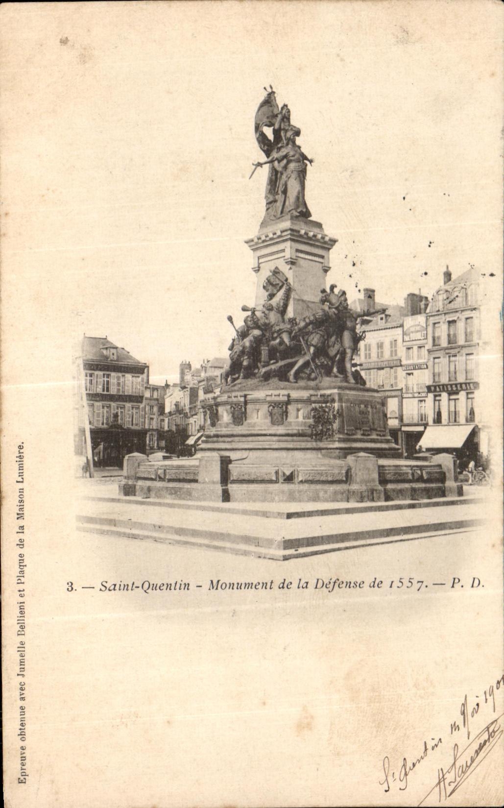 Monumento del Saint Quentin de CPA de la defensa de 1557