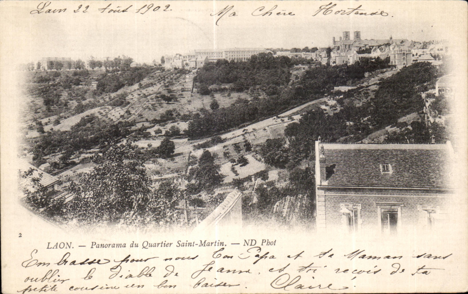CPA Laon Panorama of the District Saint Martin