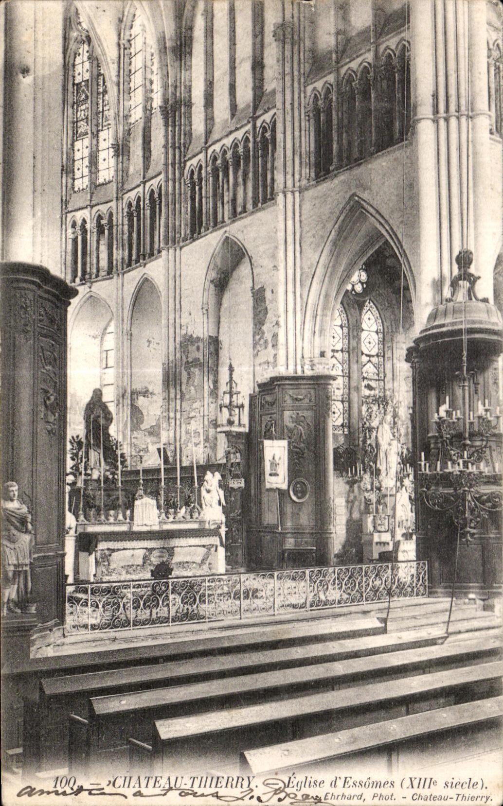 CPA Castle Thierry church Essomes (XIII century)