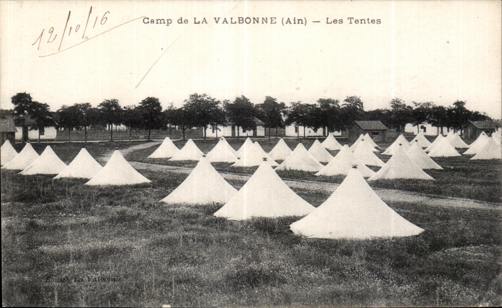 CPA Camp of Valbonne Ain the Militaria Tents