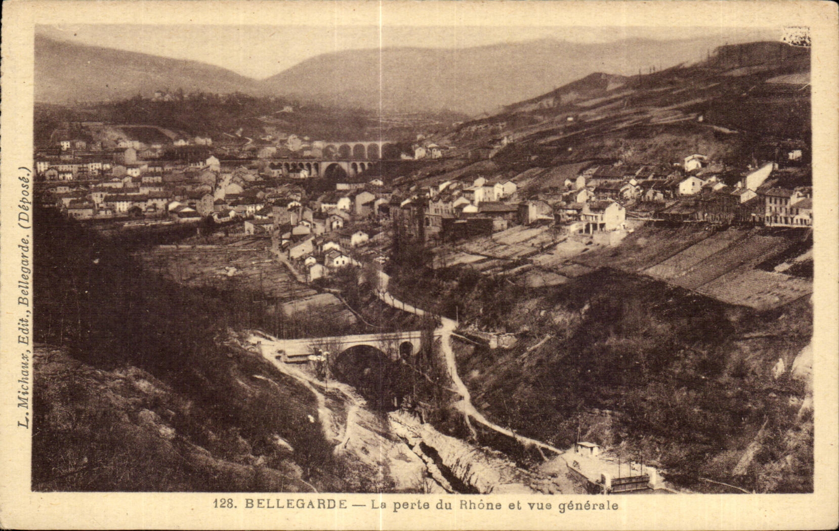 CPA Bellegarde the Loss of the Rhone and View