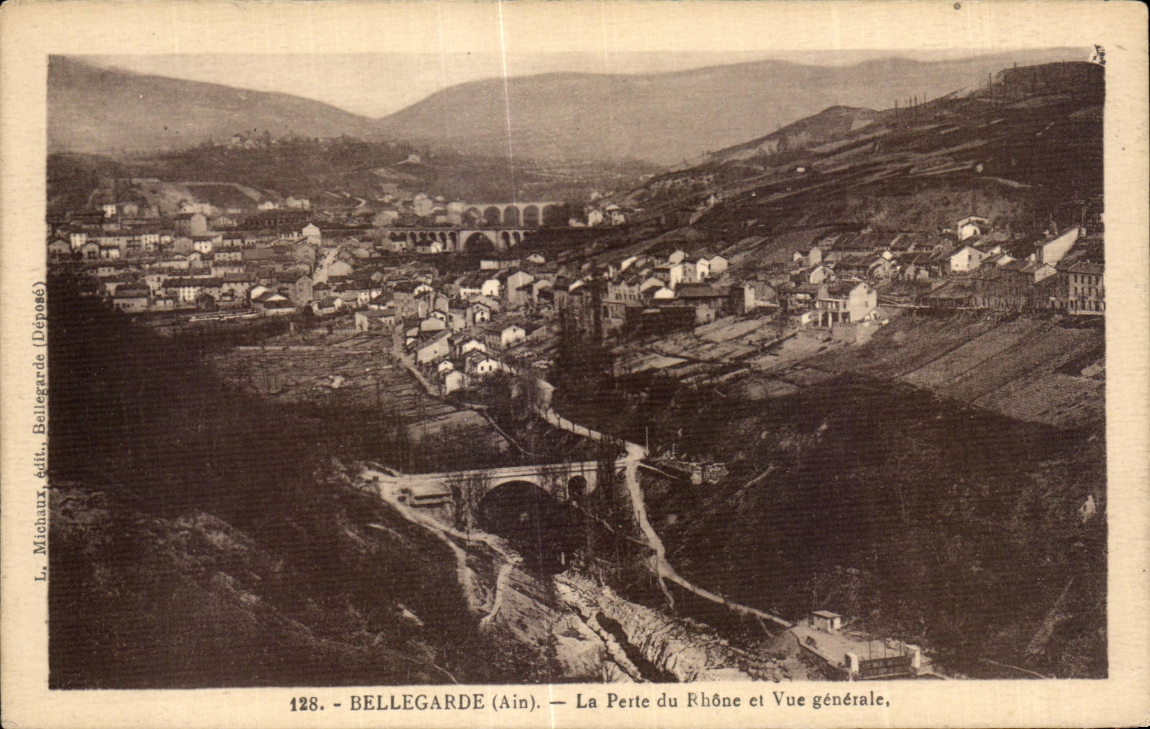 CPA Bellegarde Ain the Loss of the Rhone and View