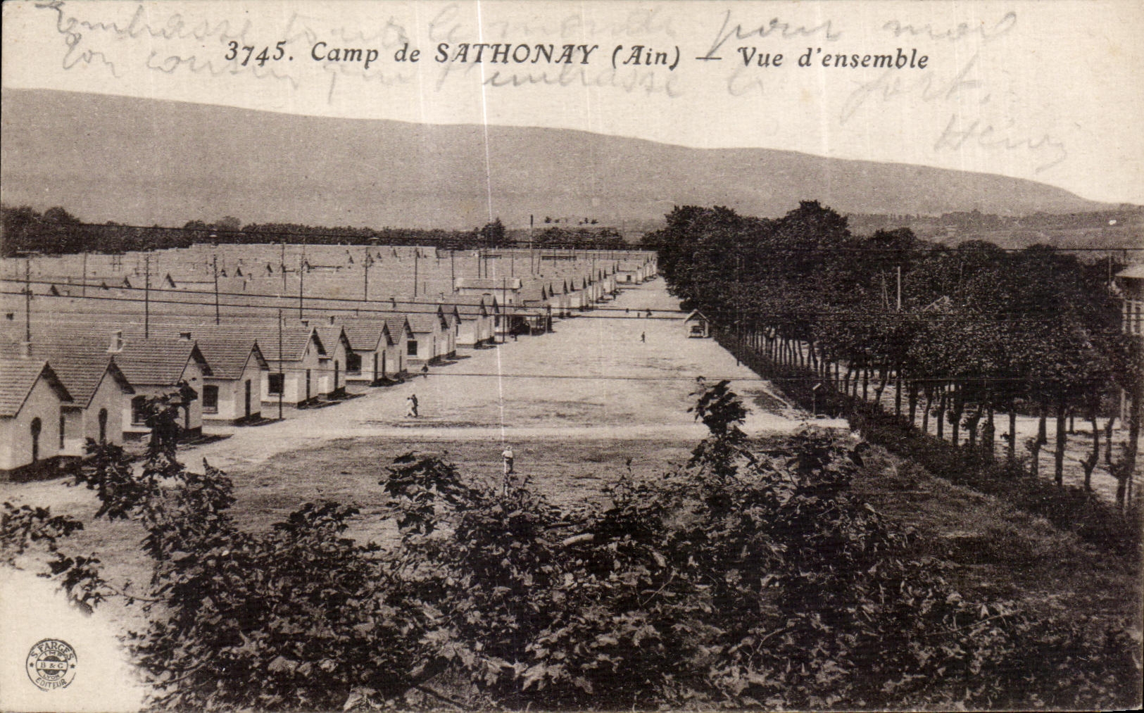 CPA Camp of Sathonay Ain Seen Militaria unit