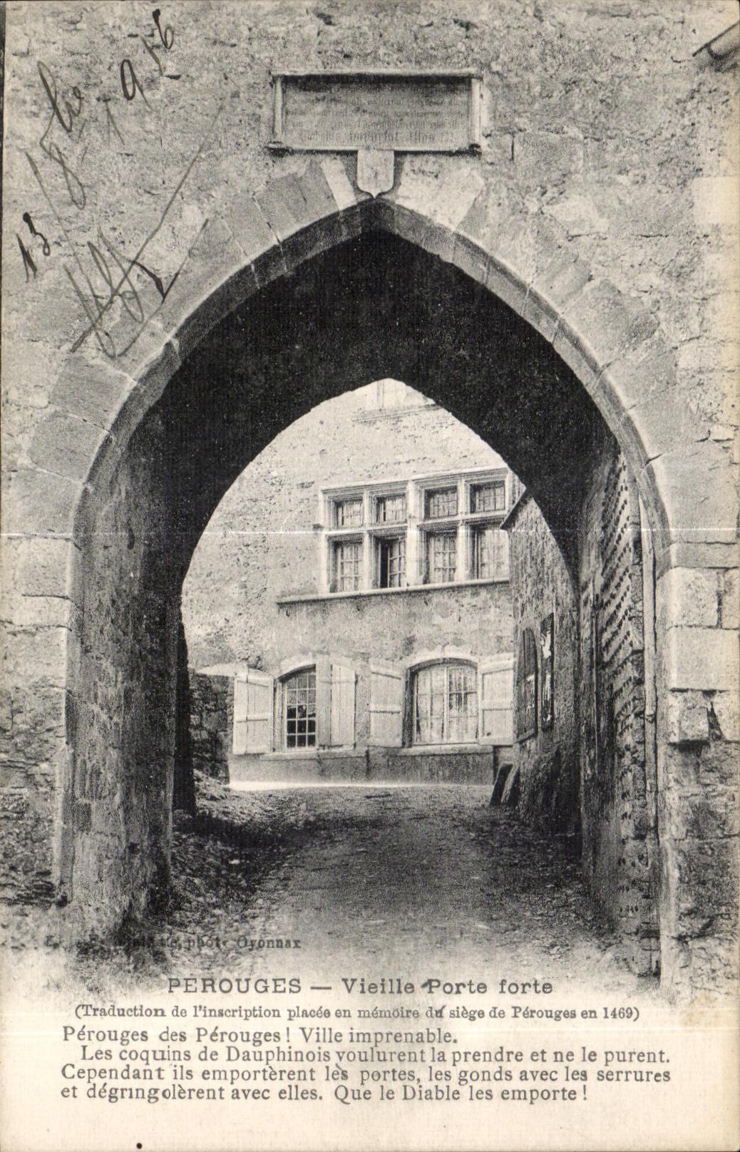 CPA Perouges Hurdy-gurdy strong Gate