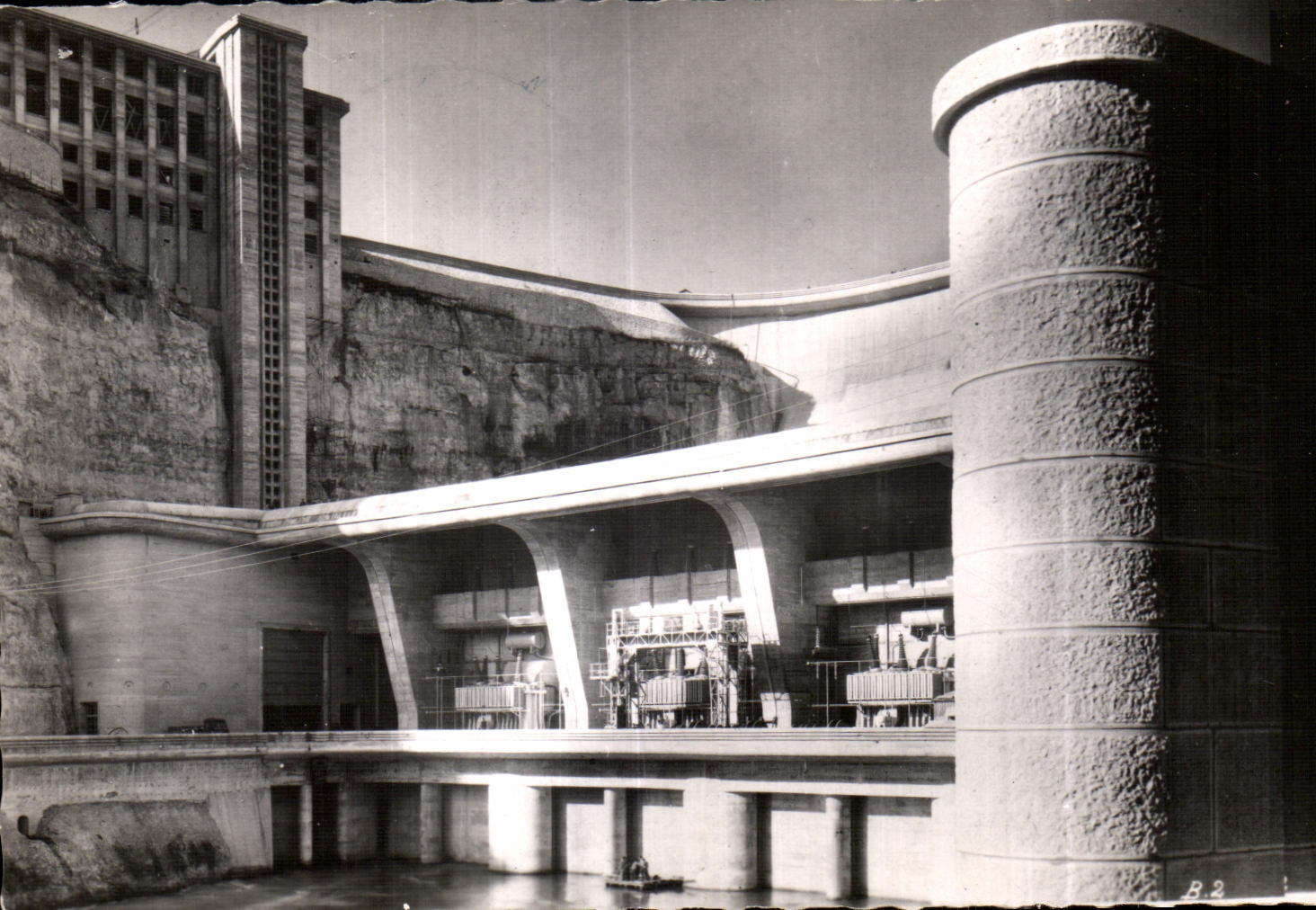 CPA Dam Genissiat Power station Leon Prrrier and Batiment Administration