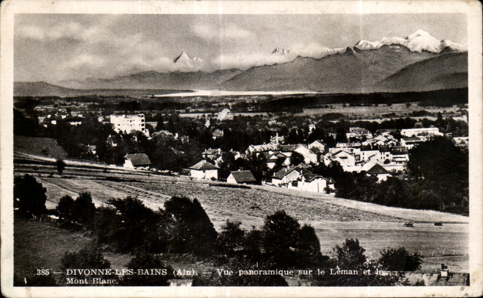 CPA Divenne les Bains Ain Vue Panoramique sur le Leman et Jean Mont Blanc