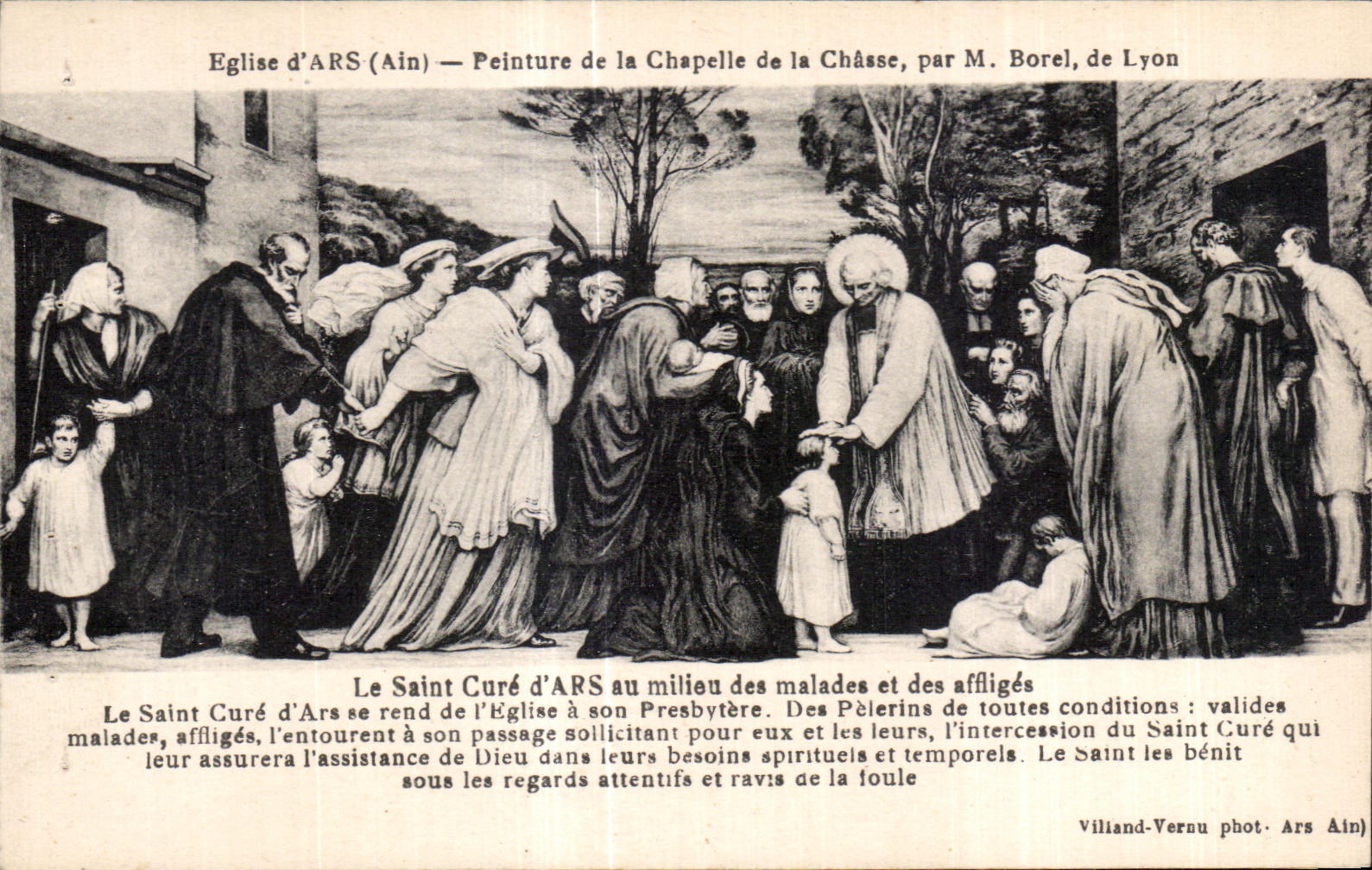 CPA Eglise d Ars (Ain) Peinture de la Chapelle de la Chasse par M Borel de Lyon