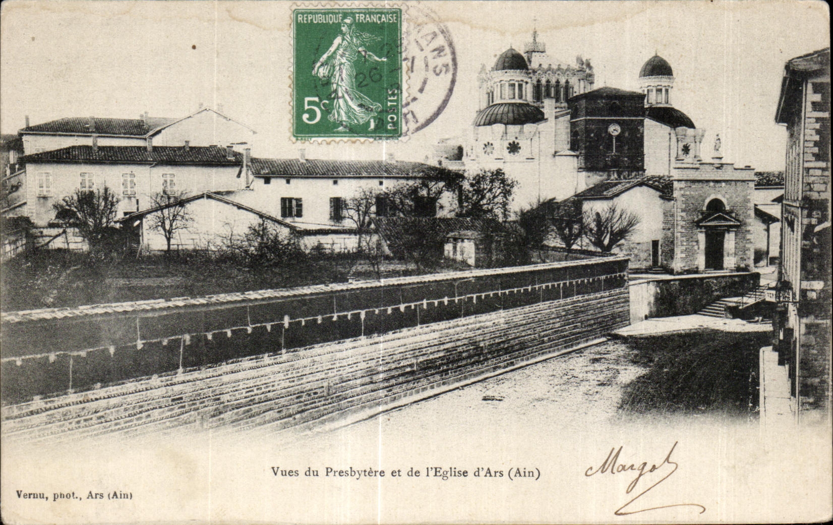 CPA vistos del ARS del presbiterio y de la iglesia (Ain)