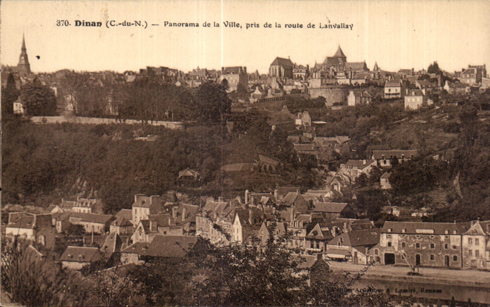CPA Dinan Panorama of the city taken of the road of lanvallay