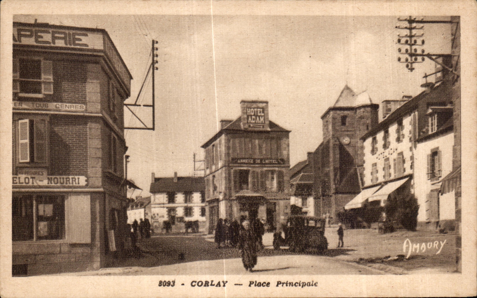 CPA Corlay Place Principale