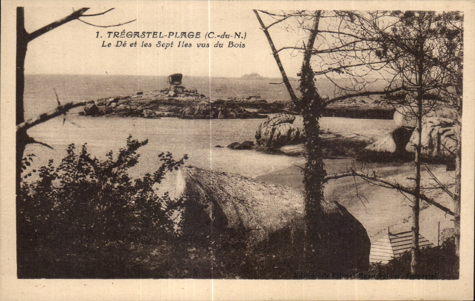 CPA Tregastel Plage Le Of and Seven I seen Wood