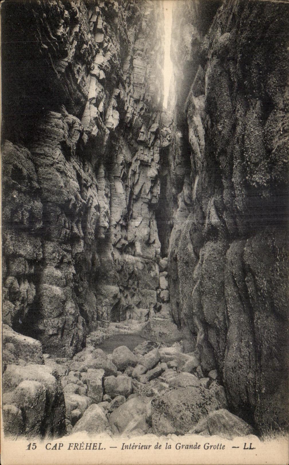 CPA Cape Frehel Interior of the Large Cave