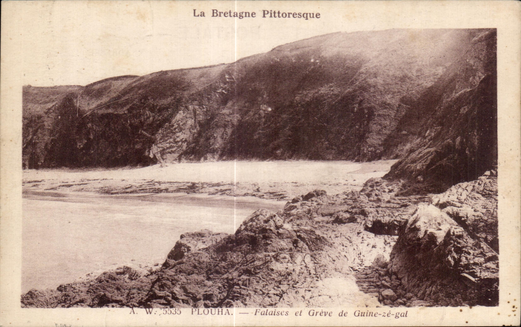 CPA Plouha Falaises et Greve de Guine ze gal