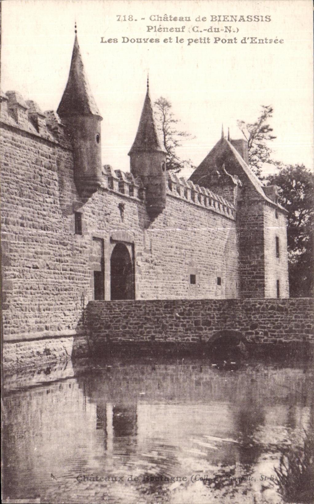 CPA Chateau de Bien assis Pleneuf Les Douves et le pettit Pont D Entree