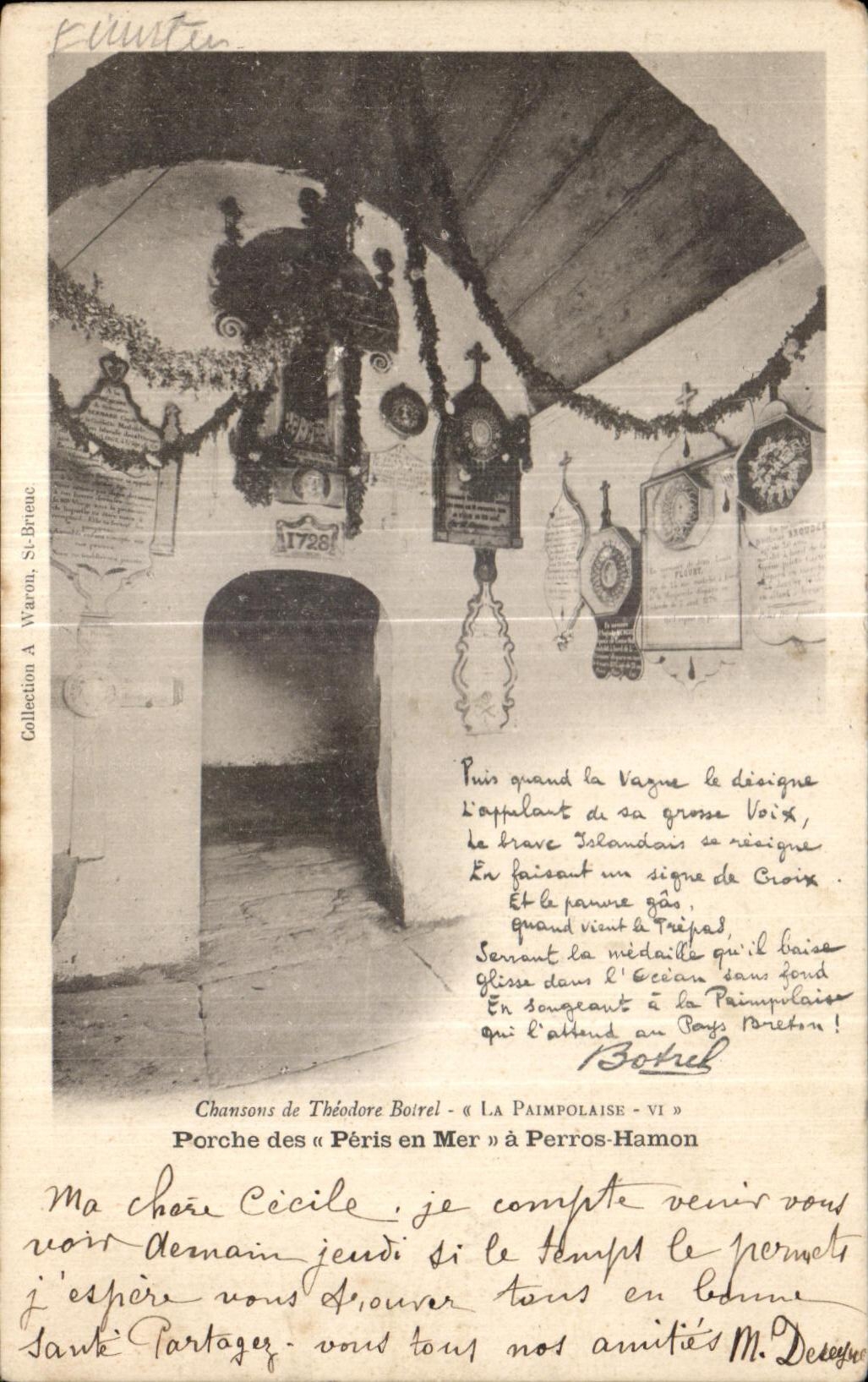 CPA Porche des Peris en Mer a Perros Hamon