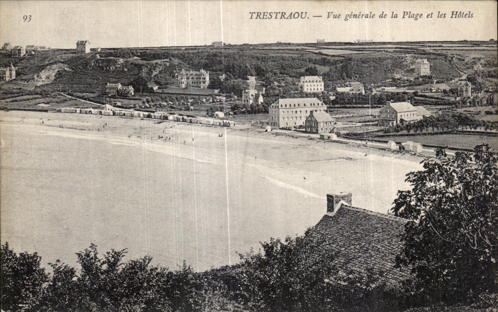 CPA Trestraou Vue Generale de la Plage et les Hotels