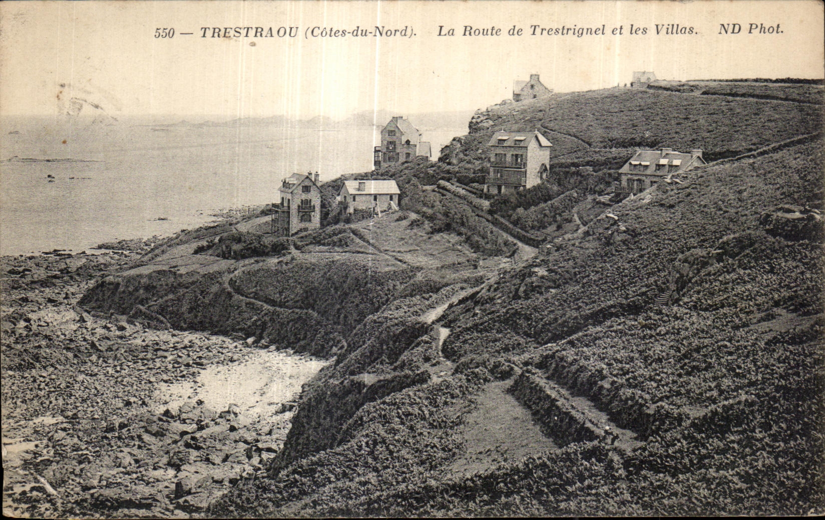 CPA Trestraou La Route de Trestignel et les Villas
