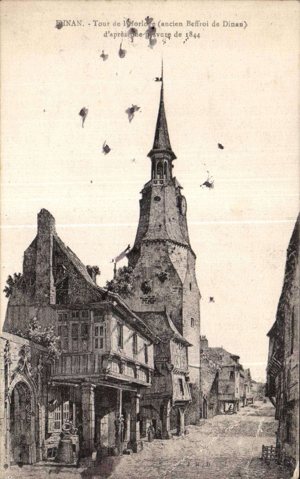 CPA Dinan Turn of clock Old belfry of Diane