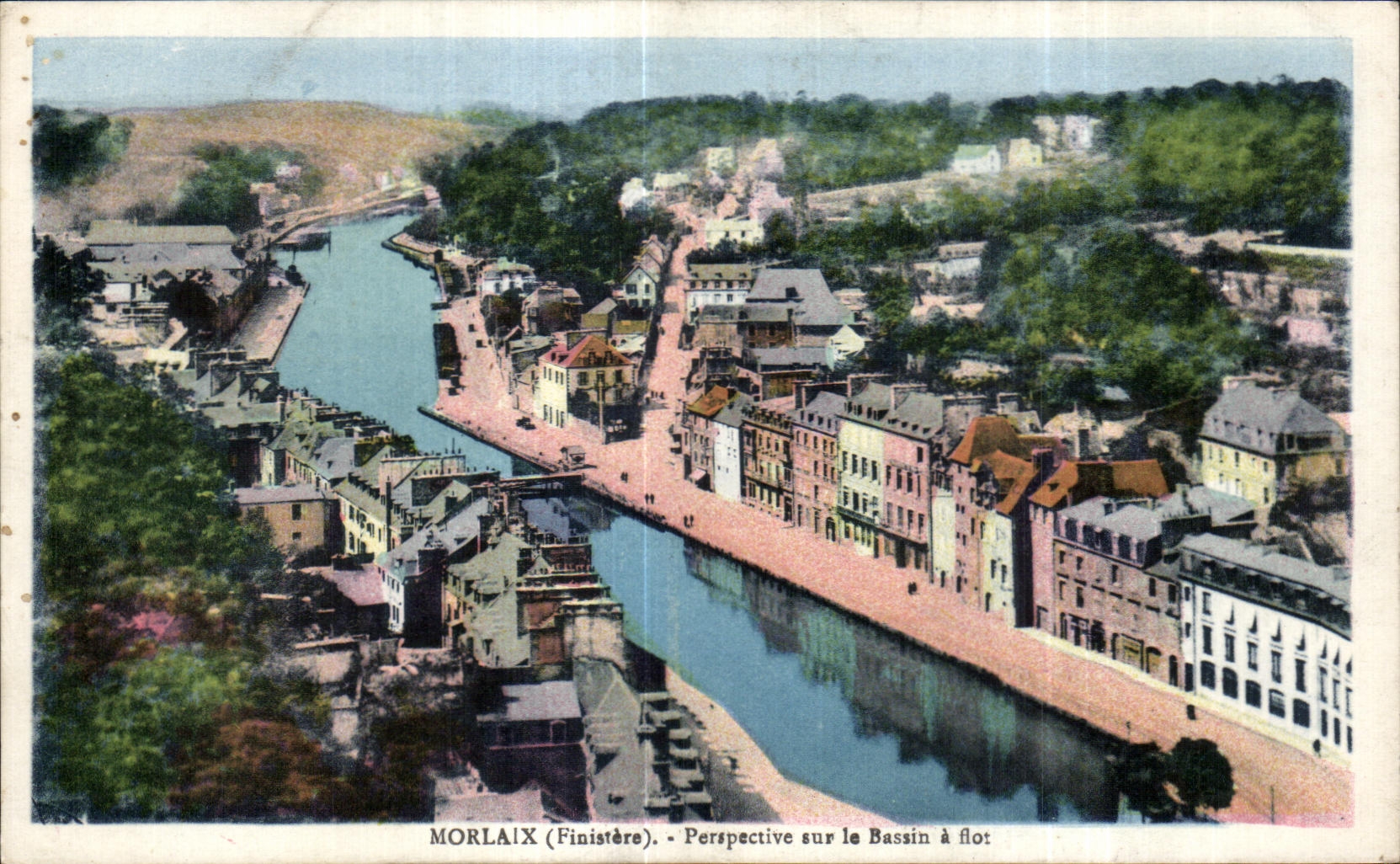 CPA Morlaix (Finistere) Perspective sur le Bassin a flot