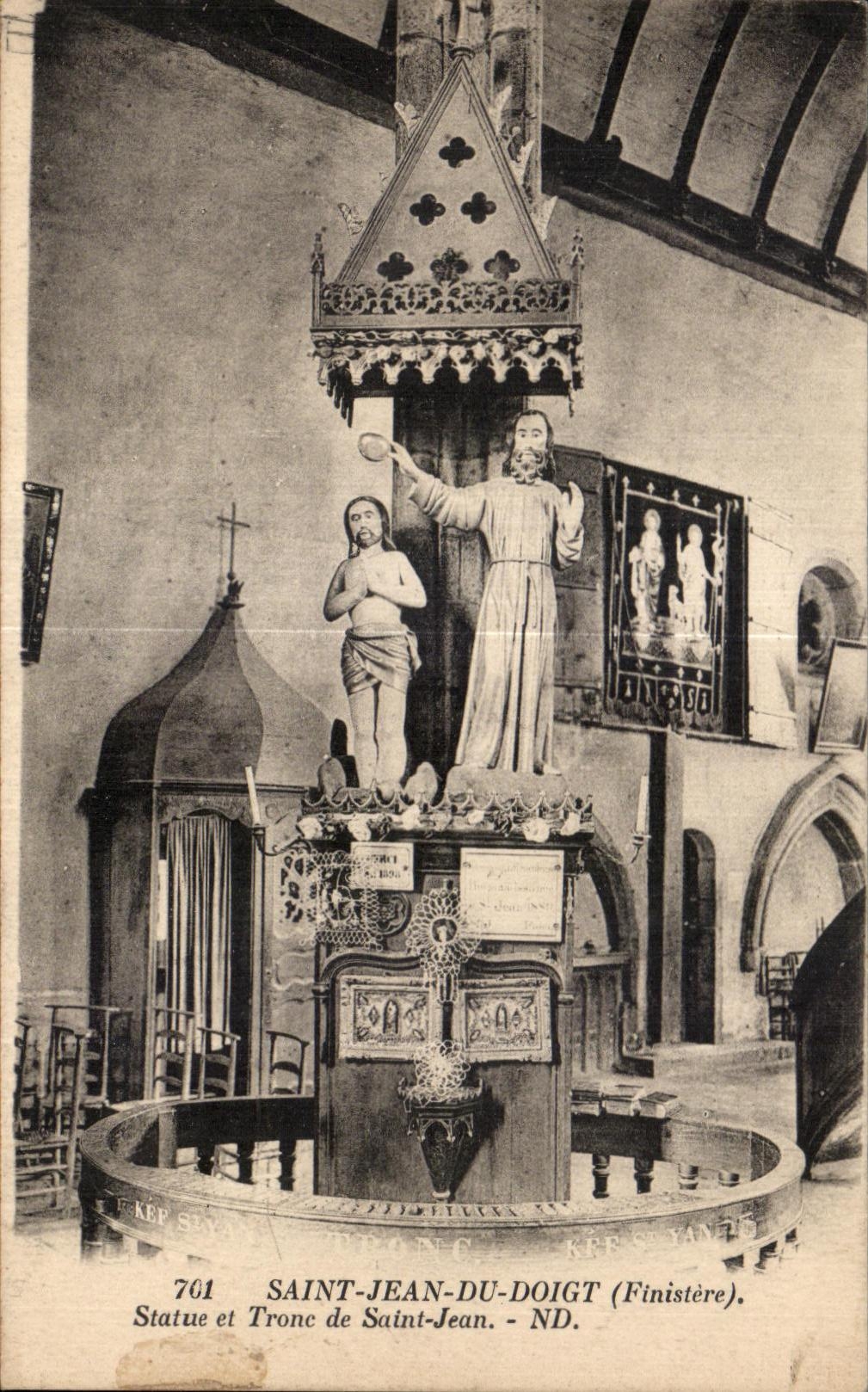 CPA Saint Jean Of the Finger (Finistere) Statue and Throne of Saint Jean