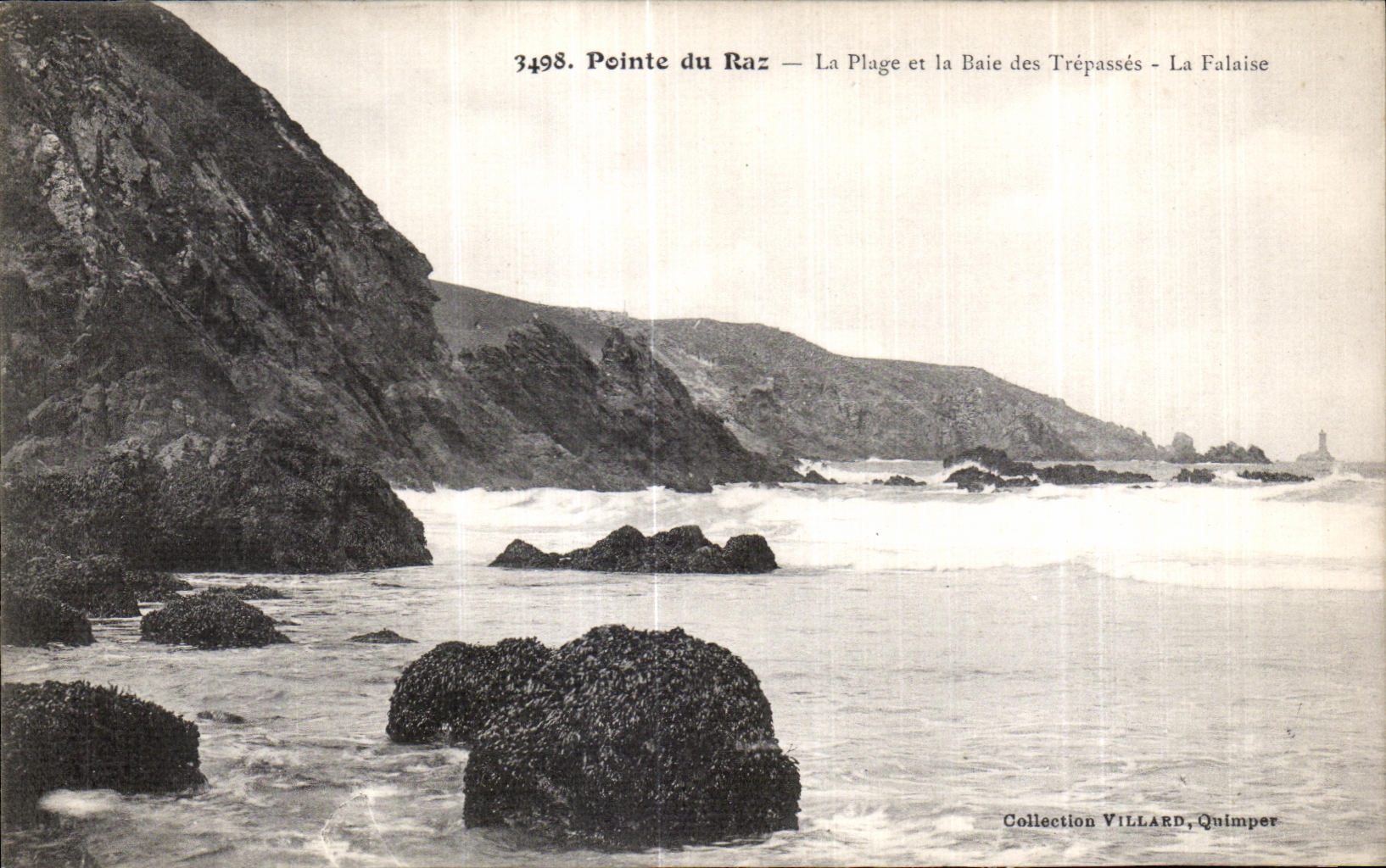 CPA Pointe du Raz La Plage et la Baie des Trepasses La Falaise