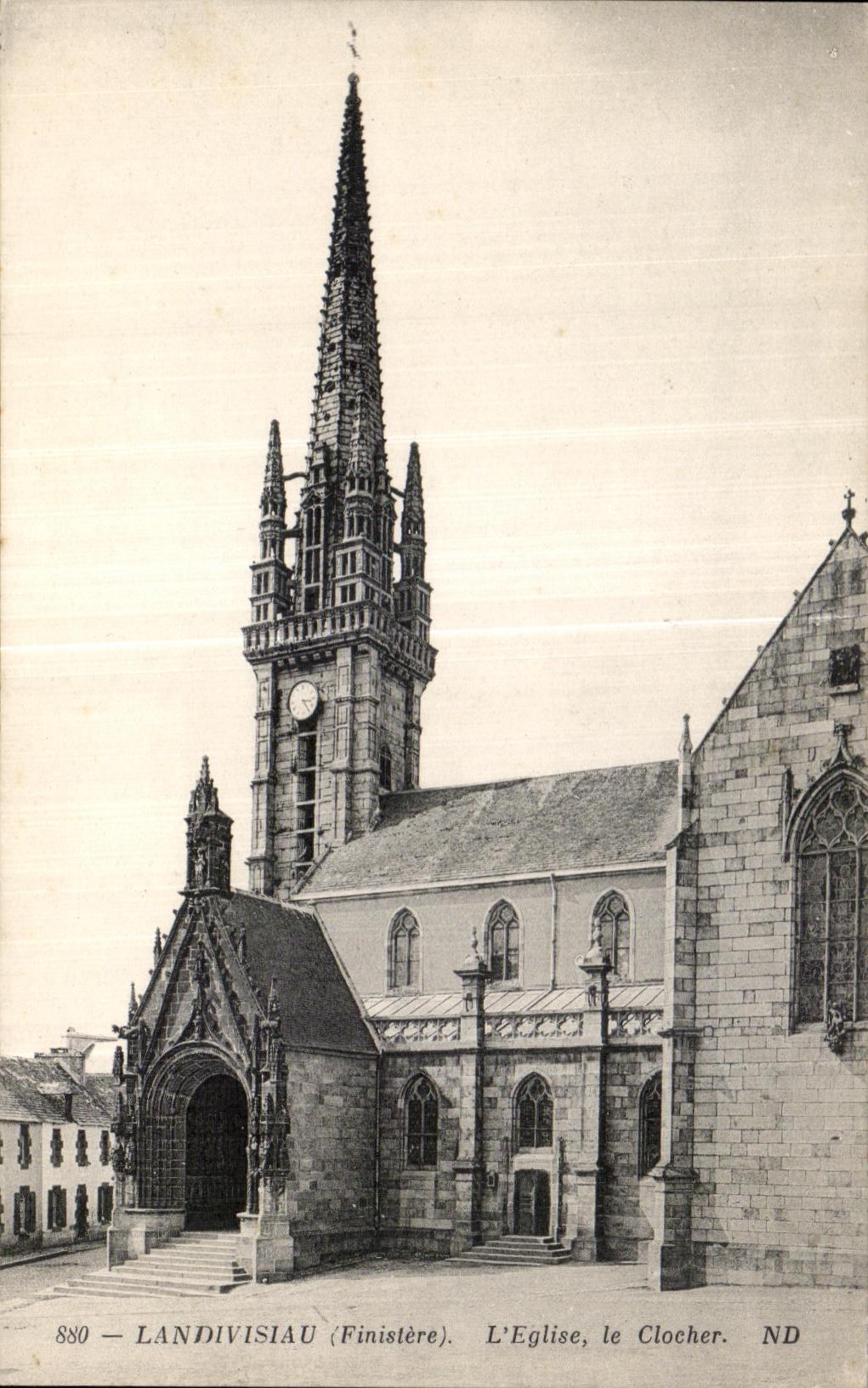 CPA Landivisiau (Finistere) Church the Bell-tower