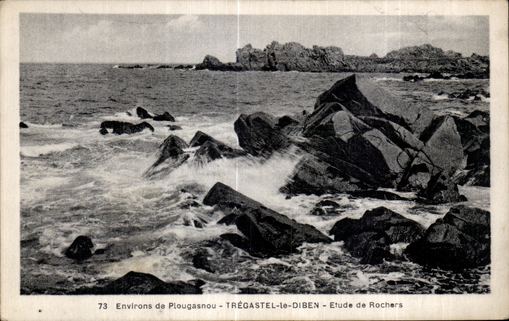 CPA Environs de Plougasnou Tregastel le Diben Etude de Rochers