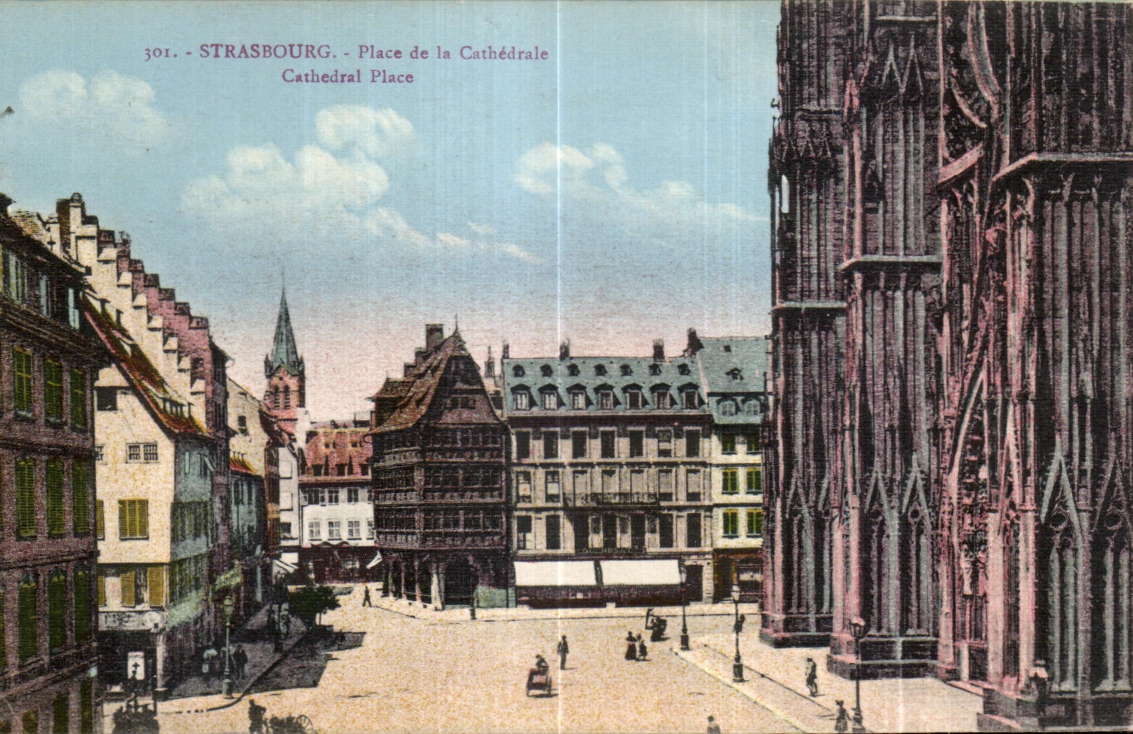 CPA Strasbourg Places Cathedral Cathedral Place