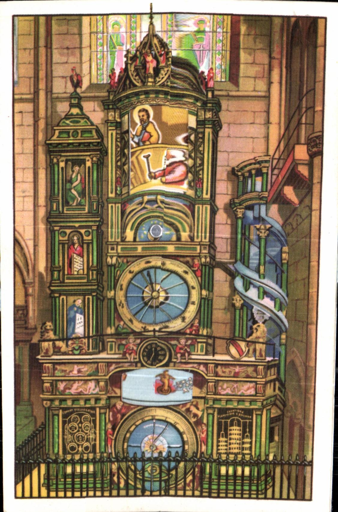 CHART SYSTEM clock astronomical of the Cathedral of Strasbourg