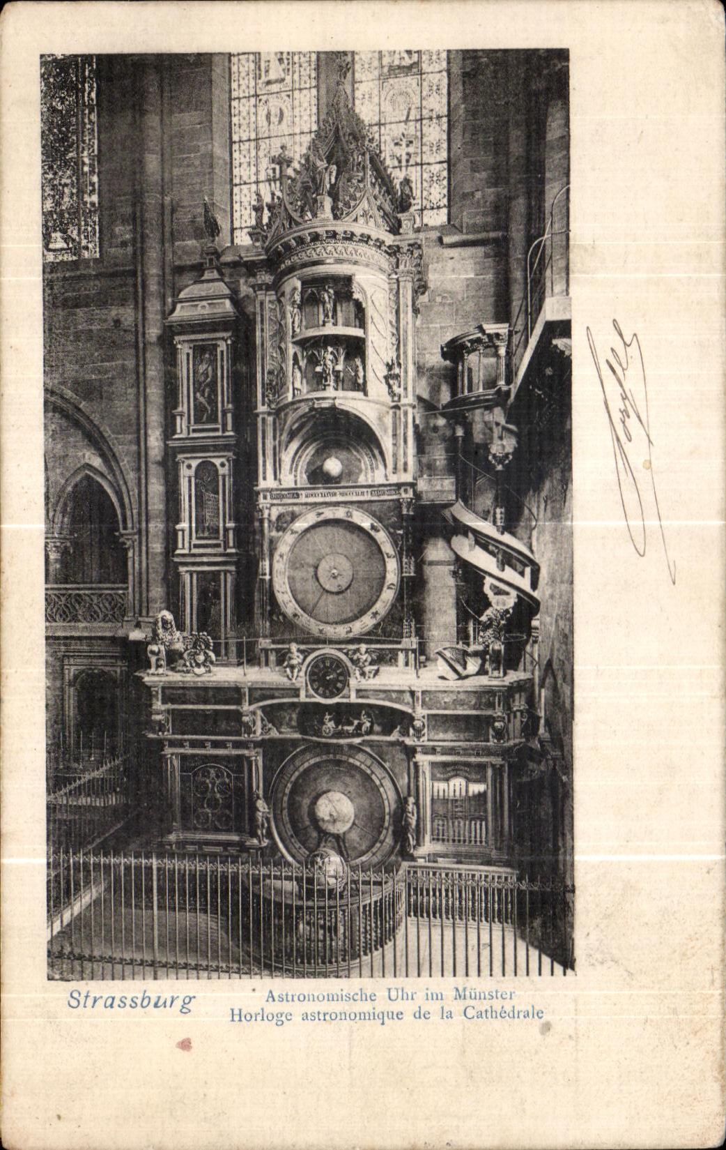 CPA Strasburg Aslronomisehe Uhr im Munster Clock