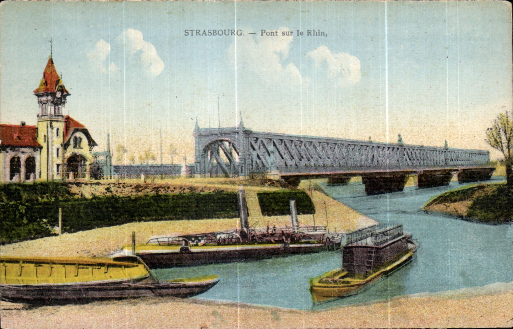 CPA Strasburg Bridge on the Rhine