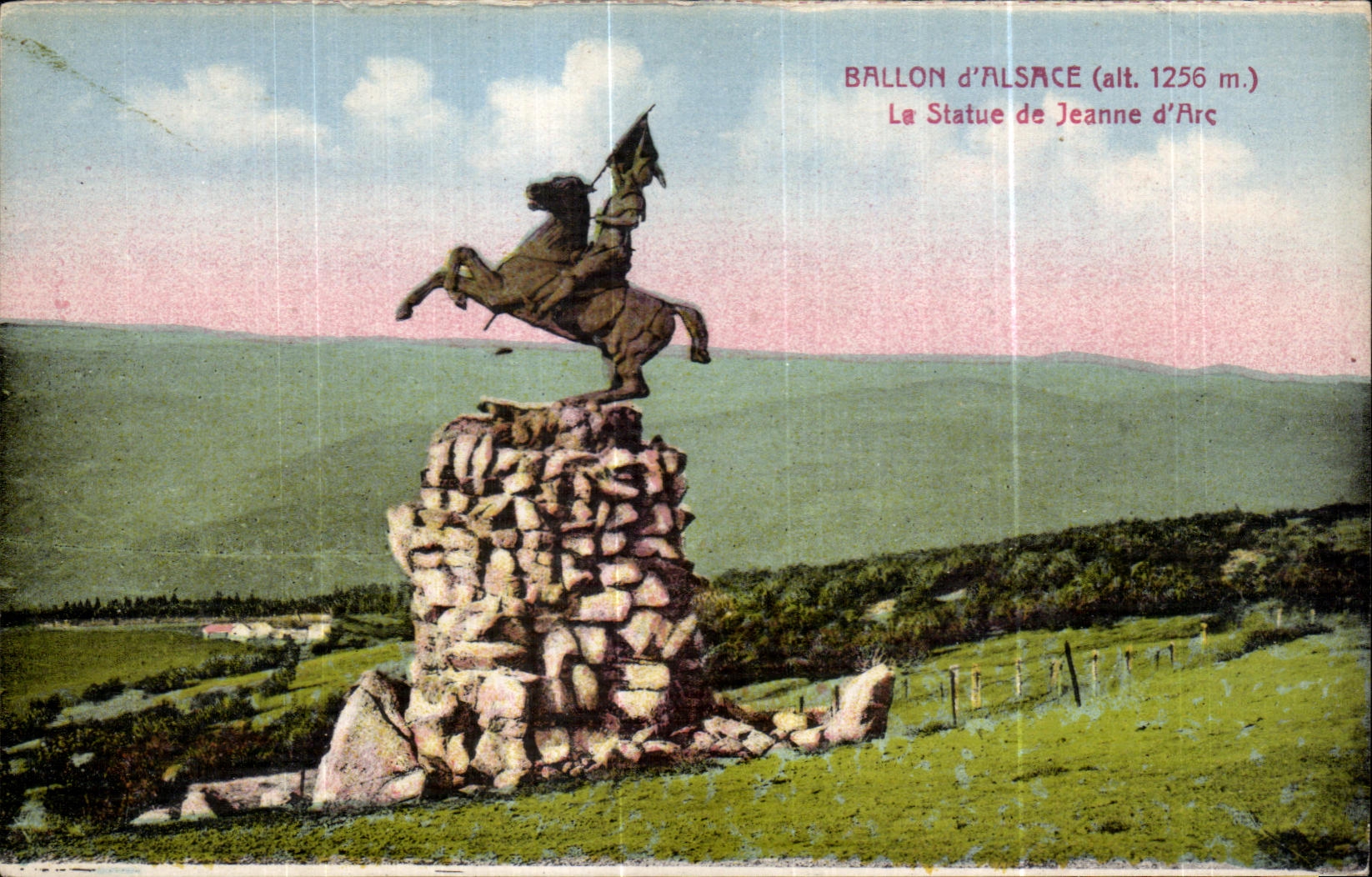 CPA Balloon Alsace Statue of Jeanne arc