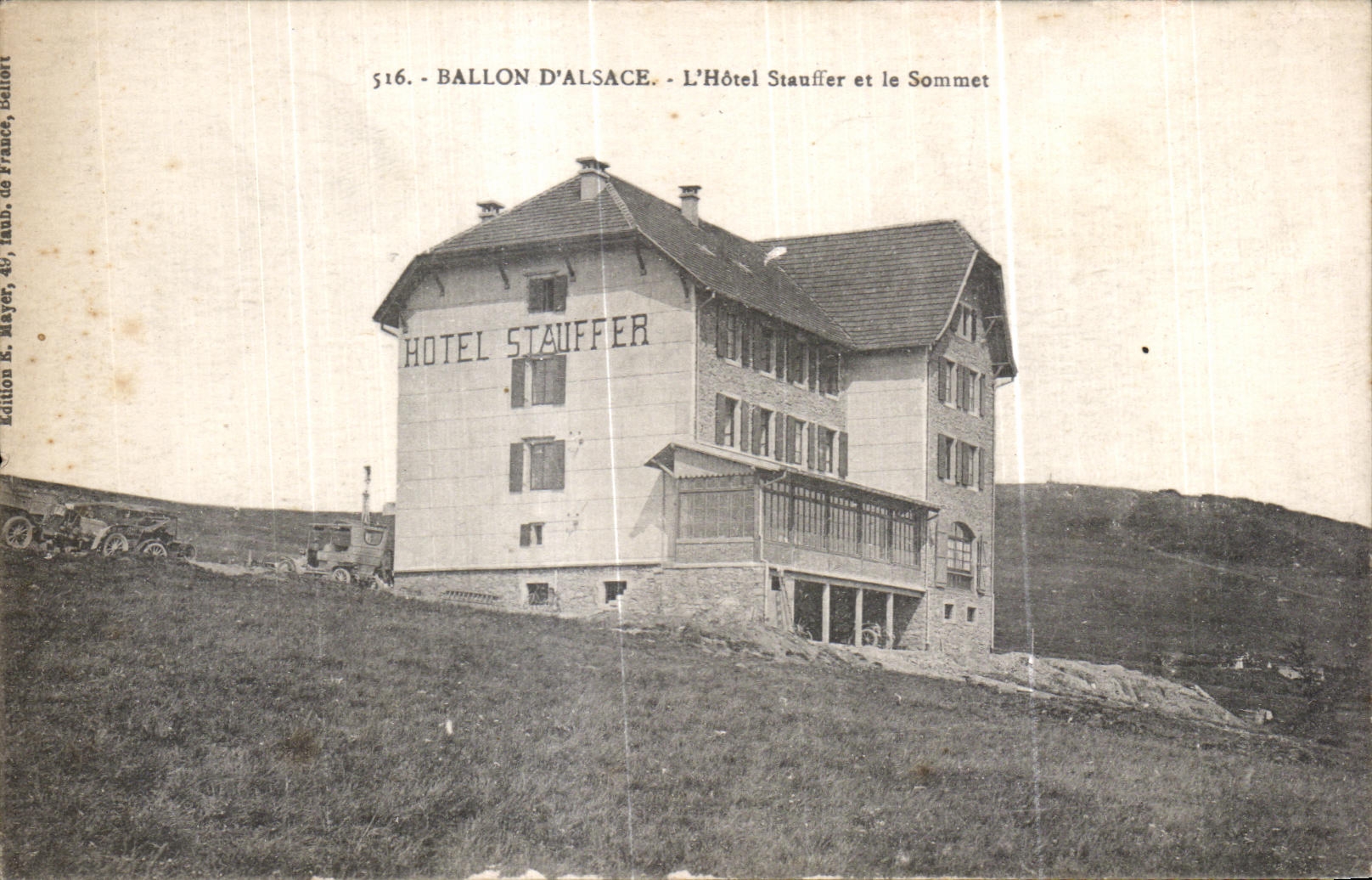 CPA Balloon Alsace Hotel Stauffer and the Summit