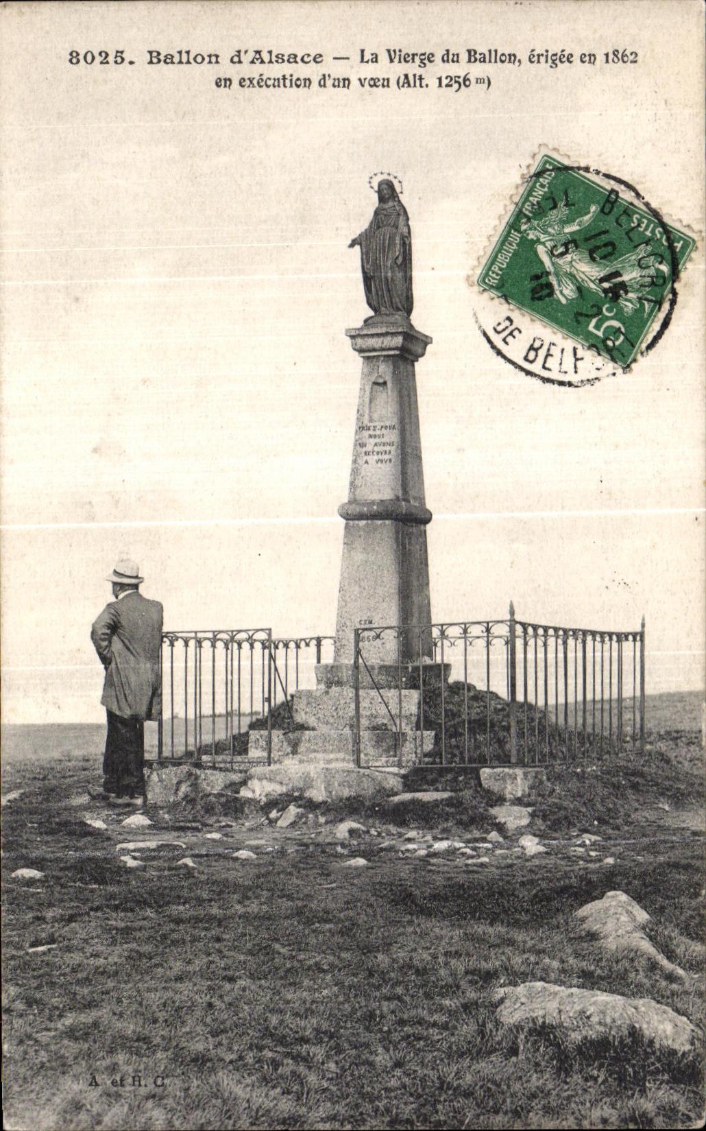 CPA Balloon Alsace the Virgin of the Balloon erigee in of execution one