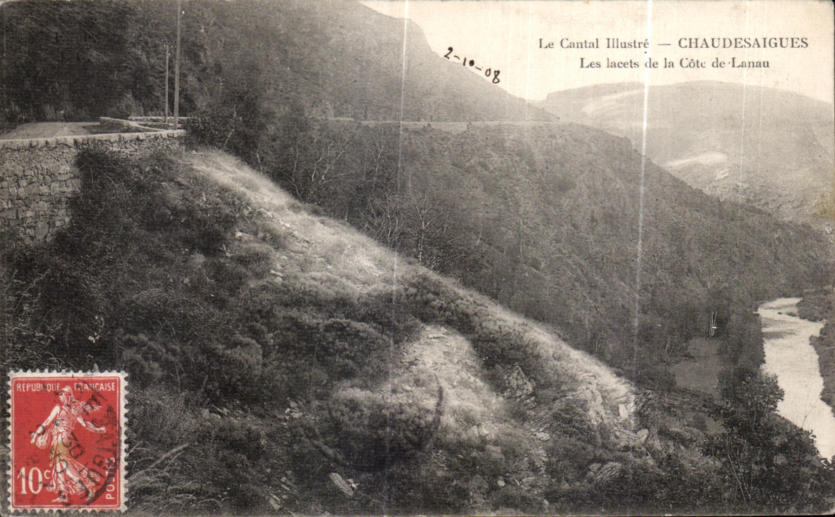 CPA the Cantal Illustrates Chaudesaigues Iacets of the Dimension of Lanau