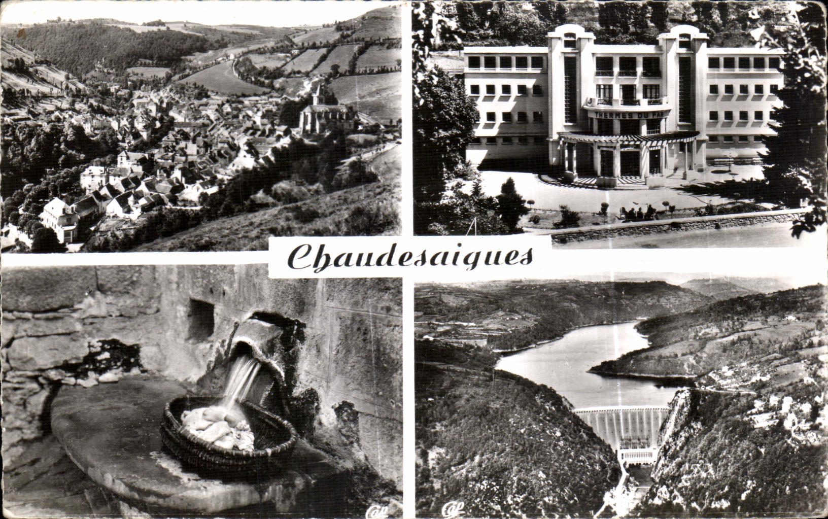 CPA Chaudesaigues Thermal spa View Thermal baths of By Source of By Dam Sarrans